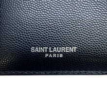 将图像加载到图库查看器中，SAINT LAURENT PARIS 5 Fragment Coin Purse Black 458589 Leather
