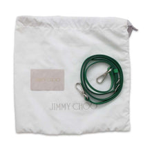 将图像加载到图库查看器中，JIMMY CHOO Varenne Mini 2wayShoulder Bag Green Leather
