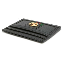 将图像加载到图库查看器中，GUCCI Ophidia Card Case Black 523159 Leather
