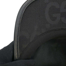 将图像加载到图库查看器中，GUCCI Jumbo GG Baseball Cap Size XL Black 727562 Cotton70% Polyester30%
