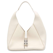 将图像加载到图库查看器中，Givenchy One Shoulder Bag Ivory Leather embossed
