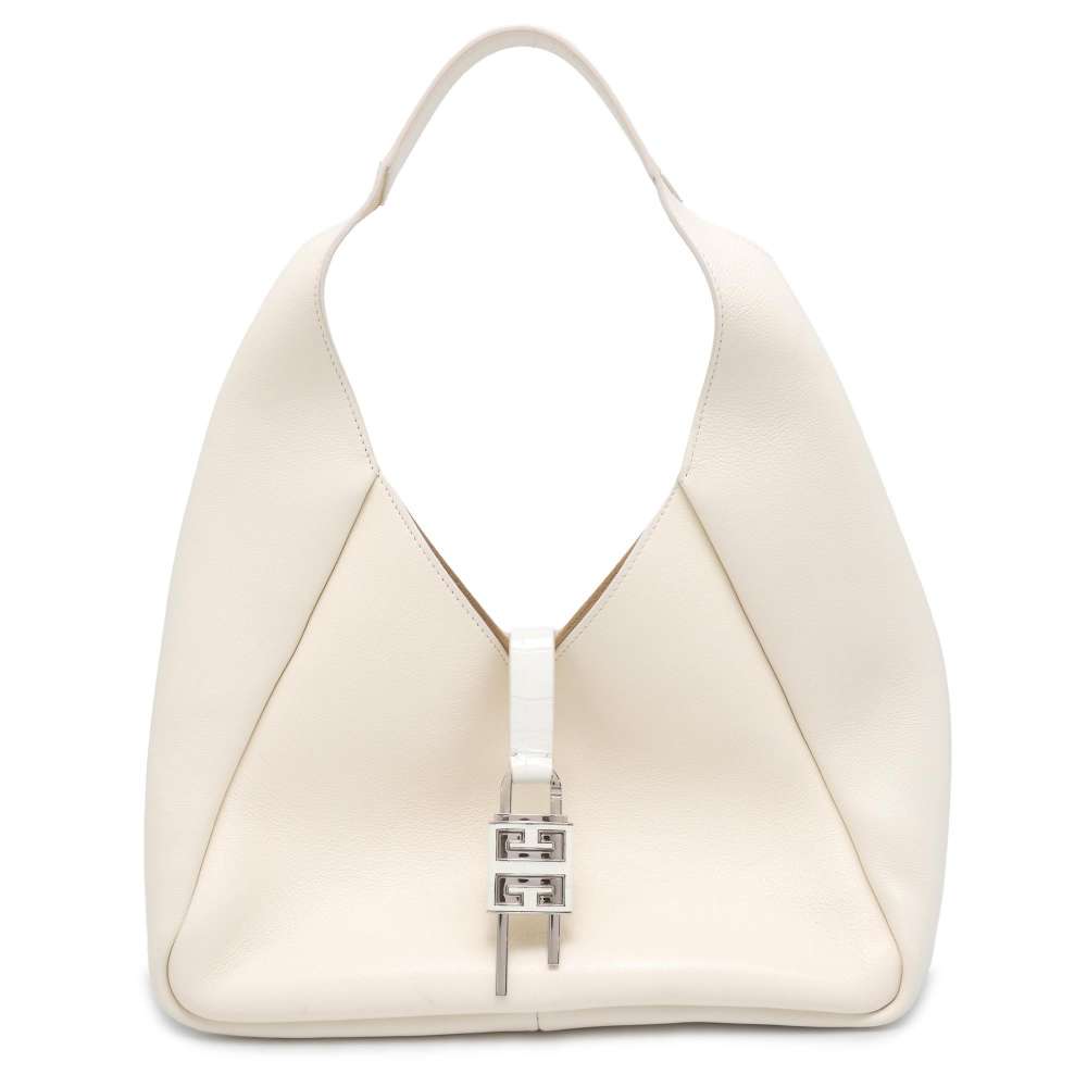 Givenchy One Shoulder Bag Ivory Leather embossed