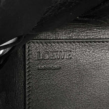 将图像加载到图库查看器中，LOEWE Woven 2way Handbag Black Leather
