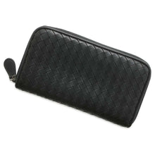 Load image into Gallery viewer, Bottega Veneta INTRECCIATO Zip Around Chozai Cloth Black 114076 Lambskin
