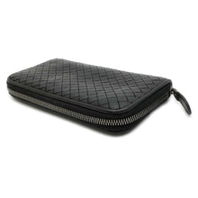 Load image into Gallery viewer, Bottega Veneta INTRECCIATO Zip Around Chozai Cloth Black 114076 Lambskin
