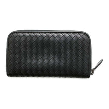 Load image into Gallery viewer, Bottega Veneta INTRECCIATO Zip Around Chozai Cloth Black 114076 Lambskin
