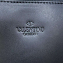 将图像加载到图库查看器中，Valentino Garavani VLTN Logo Tote Bag Black Leather
