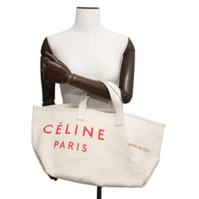 将图像加载到图库查看器中，CELINE Maid into tote White18608 Canvas Leather Size Small
