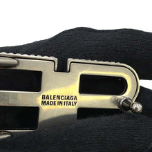 Load image into Gallery viewer, BALENCIAGA BB Buckle Belt Size 70 White673518 Crocodile-embossed Leather Rhinestone
