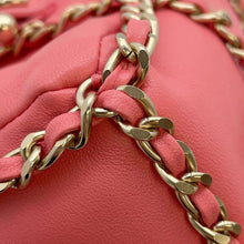 将图像加载到图库查看器中，CHANEL CC Logo Drawstring BagShoulder Bag Pink AS2313 Lambskin
