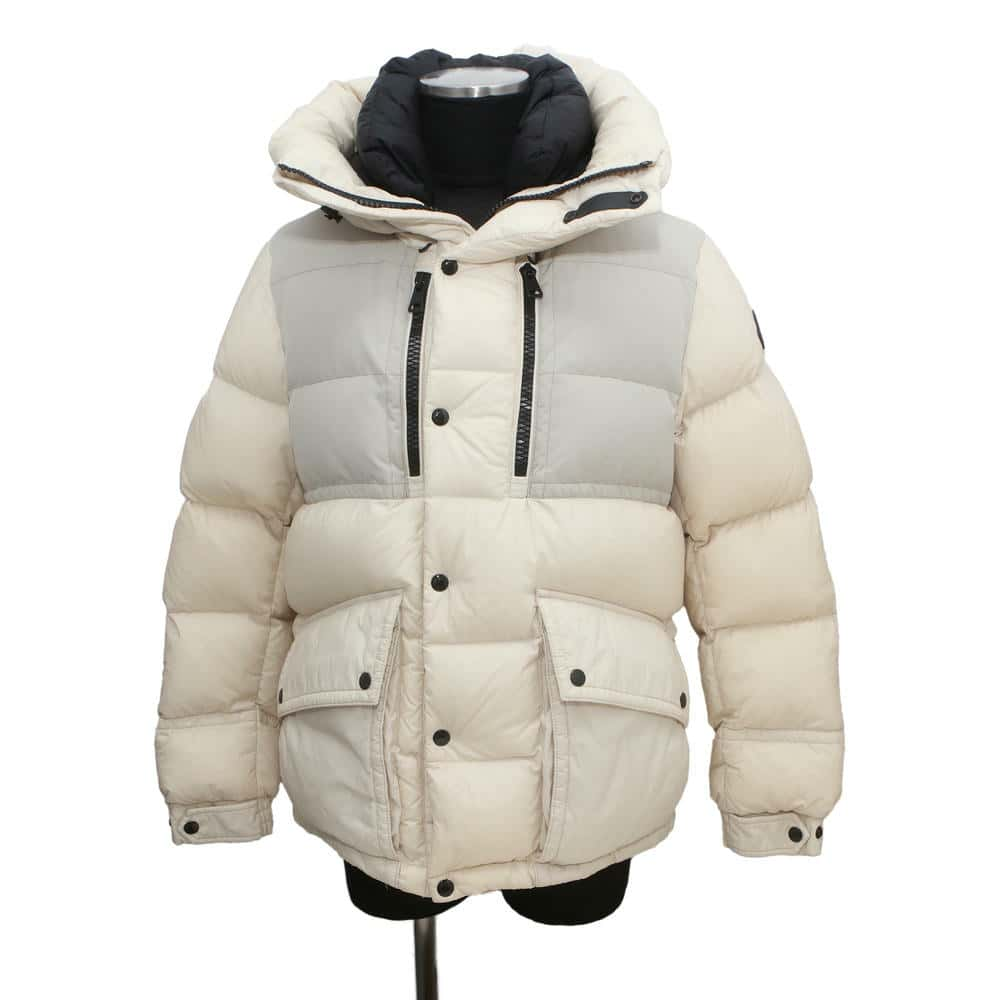 MONCLER Aureal Down Jacket Size 1 Ivory Nylon100%