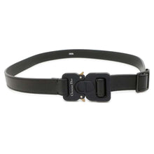 将图像加载到图库查看器中，Dior CD logo buckle rollercoaster belt Black 4328ANYMJH00N Leather Size 90
