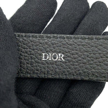 将图像加载到图库查看器中，Dior CD logo buckle rollercoaster belt Black 4328ANYMJH00N Leather Size 90
