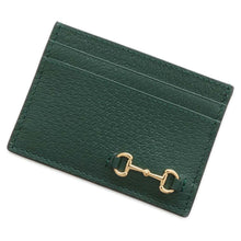 将图像加载到图库查看器中，GUCCI Card Case &amp; Playing Card Set Green 700469 Leather
