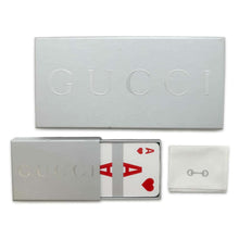 将图像加载到图库查看器中，GUCCI Card Case &amp; Playing Card Set Green 700469 Leather
