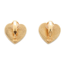 将图像加载到图库查看器中，CHANEL Heart Earring Gold/BlueABD153 Metal
