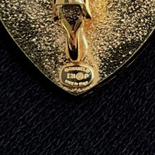 将图像加载到图库查看器中，CHANEL Heart Earring Gold/BlueABD153 Metal
