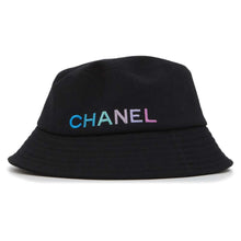 将图像加载到图库查看器中，CHANEL logo bucket hat Size M Black/Multicolor AA9703 Cotton100%
