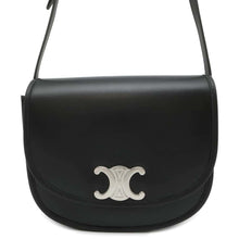 Load image into Gallery viewer, CELINE Triomphe Busas Shoulder Bag Black 114453 Calf Leather Size Medium
