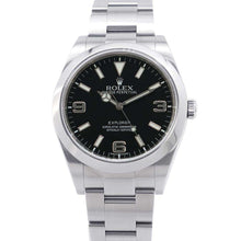 将图像加载到图库查看器中，ROLEX ExplorerI W39mm Stainless Steel Black Dial 214270
