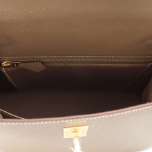 Load image into Gallery viewer, HERMES Kelly Sellier tricolor Etoupe/Black/Ardoise Epsom Size 25
