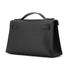 将图像加载到图库查看器中，HERMES PochetteKelly Black Swift Leather
