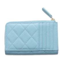 将图像加载到图库查看器中，CHANEL Matelasse Fragment Card Case Light BlueAP3179 Caviar Leather
