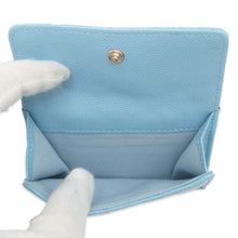 将图像加载到图库查看器中，CHANEL Matelasse flap wallet Light Blue AP3397 Caviar Leather
