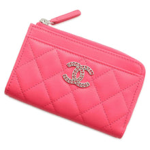 将图像加载到图库查看器中，CHANEL Matelasse Fragment Card Case Pink AP3836 Caviar Leather
