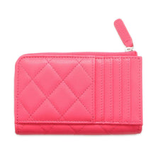 将图像加载到图库查看器中，CHANEL Matelasse Fragment Card Case Pink AP3836 Caviar Leather
