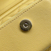 将图像加载到图库查看器中，CHANEL Affinity Chain Wallet Light Yellow AP2914 Caviar Leather
