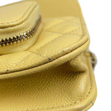 将图像加载到图库查看器中，CHANEL Affinity Chain Wallet Light Yellow AP2914 Caviar Leather
