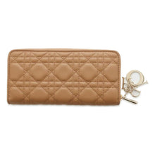 Load image into Gallery viewer, Dior Lady Dior Voyageur Wallet Long Wallet Medium Tan S0007ONMJ_M53U Lambskin
