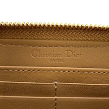 Load image into Gallery viewer, Dior Lady Dior Voyageur Wallet Long Wallet Medium Tan S0007ONMJ_M53U Lambskin
