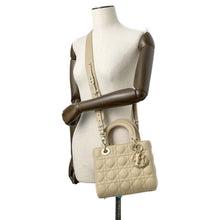 将图像加载到图库查看器中，Dior Lady Dior My ABC 2WAY Handbag Beige M0538OCEA Lambskin Size Small
