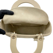 将图像加载到图库查看器中，Dior Lady Dior My ABC 2WAY Handbag Beige M0538OCEA Lambskin Size Small
