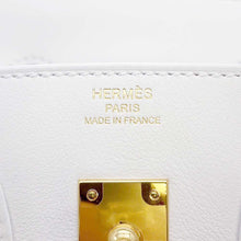 将图像加载到图库查看器中，HERMES Birkin New White Swift Leather Size 25
