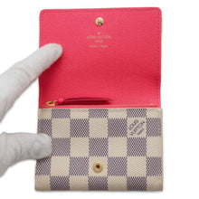 将图像加载到图库查看器中，LOUIS VUITTON Rosalie Coin Purse Pink N40506 Damier Azur/Vivienne
