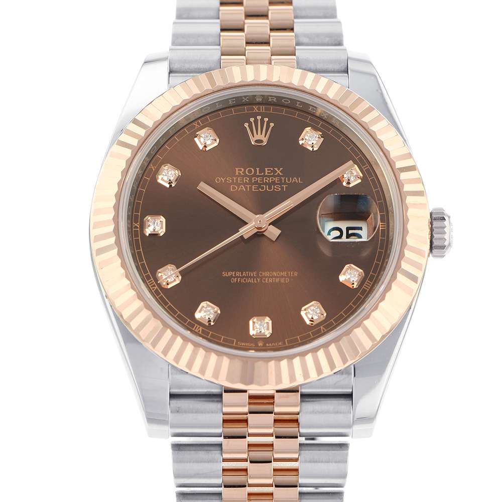 ROLEX Datejust W41mm Stainless Steel K18PG Chocolate Dial126331G