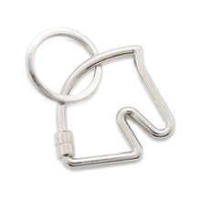 Load image into Gallery viewer, HERMES Cheval Key Ring Silver Metal
