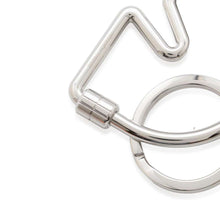 Load image into Gallery viewer, HERMES Cheval Key Ring Silver Metal
