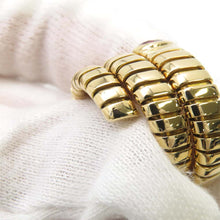 将图像加载到图库查看器中，BVLGARI Tubogas Snake Ring Size #10 18K Yellow Gold
