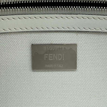 将图像加载到图库查看器中，FENDI Mamma Bucket 2way Shoulder Bag White/Black 8BR600 Canvas Leather
