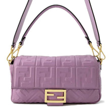 将图像加载到图库查看器中，FENDI Mamma Bucket 2way Shoulder Bag Purple 8BR600 Leather
