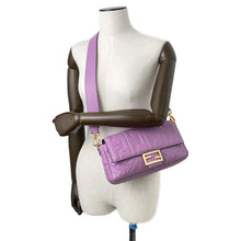 将图像加载到图库查看器中，FENDI Mamma Bucket 2way Shoulder Bag Purple 8BR600 Leather
