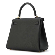 将图像加载到图库查看器中，HERMES Kelly Retourne Black Togo Leather Size 25
