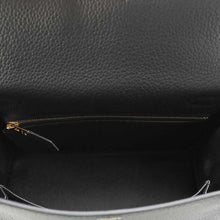 将图像加载到图库查看器中，HERMES Kelly Retourne Black Togo Leather Size 25
