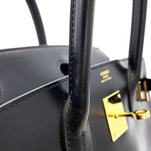 将图像加载到图库查看器中，HERMES Birkin Black Box Calf Leather Size 30
