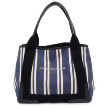 将图像加载到图库查看器中，BALENCIAGA Navy Kabas Blue/Black 339933 Canvas Size S
