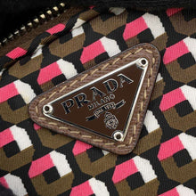 将图像加载到图库查看器中，PRADA Mini ShoulderPouch Brown/Pink/White 1N1860 Nylon Leather
